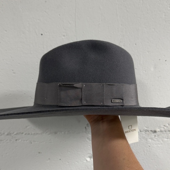 Brixton Charcoal Wide-Brim Hat - Picture 1 of 2